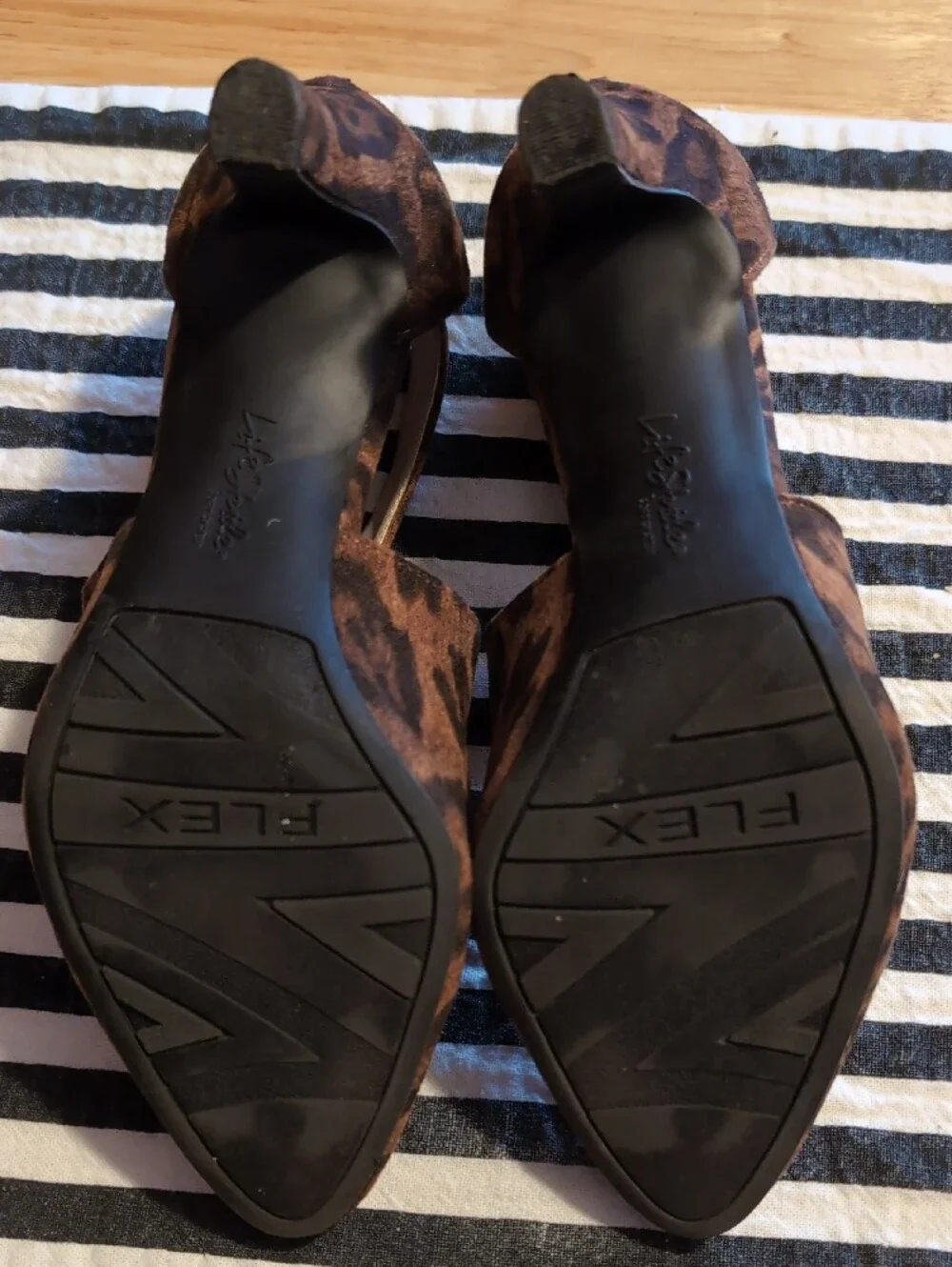 Life Stride Animal Print T-Strap Women's Heels - Brown